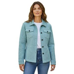 Kiko Jacket  Women’s Size S   Blue  100% Silk  Embroidered Brand New# 95